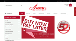 Desktop Screenshot of ansons.ph